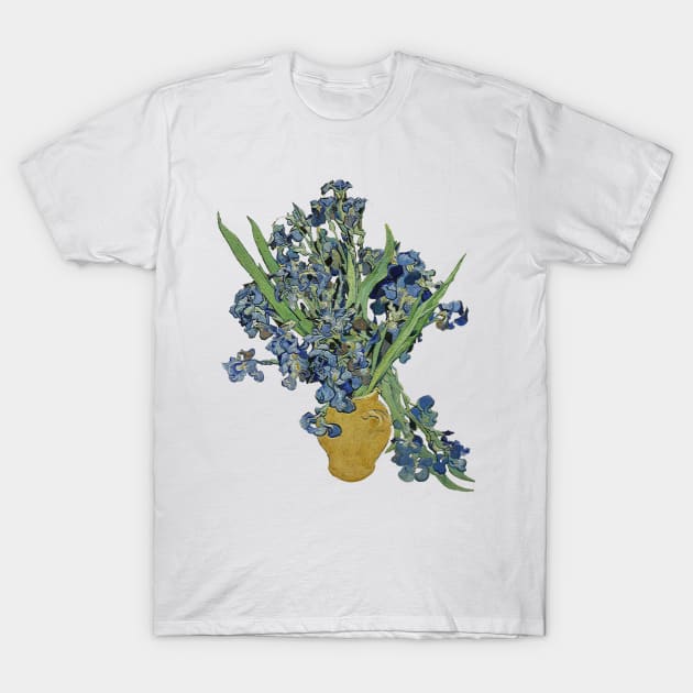 Van Gogh Iris Grunge T-Shirt by DesignsByDebQ